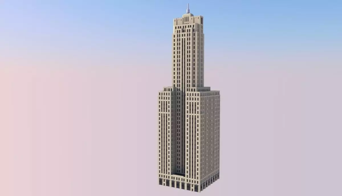 LaSalle Wacker Building 3D print model_0