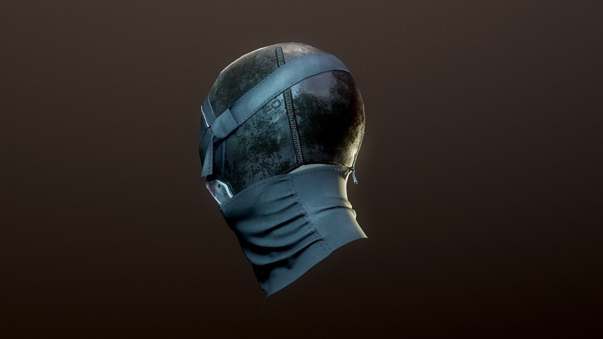 Mask low poly Low-poly 3D model_10