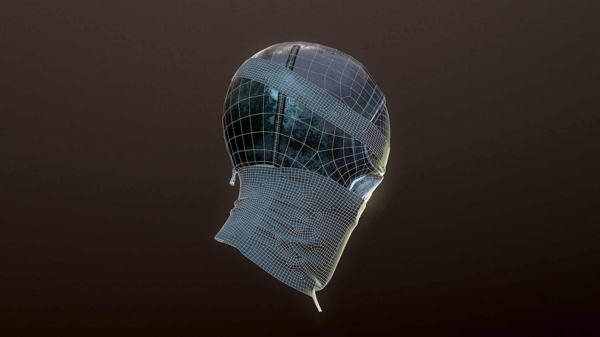 Mask low poly Low-poly 3D model_17
