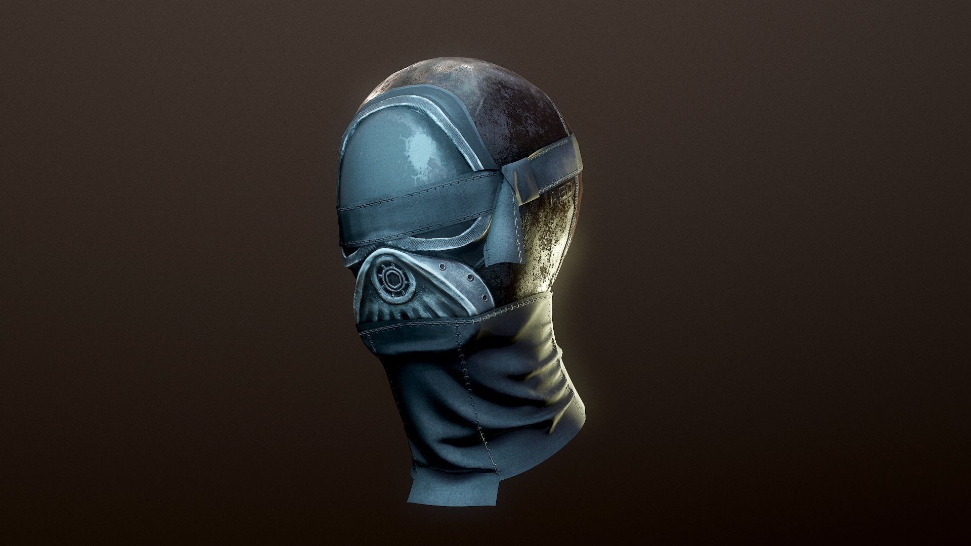 Mask low poly Low-poly 3D model_12