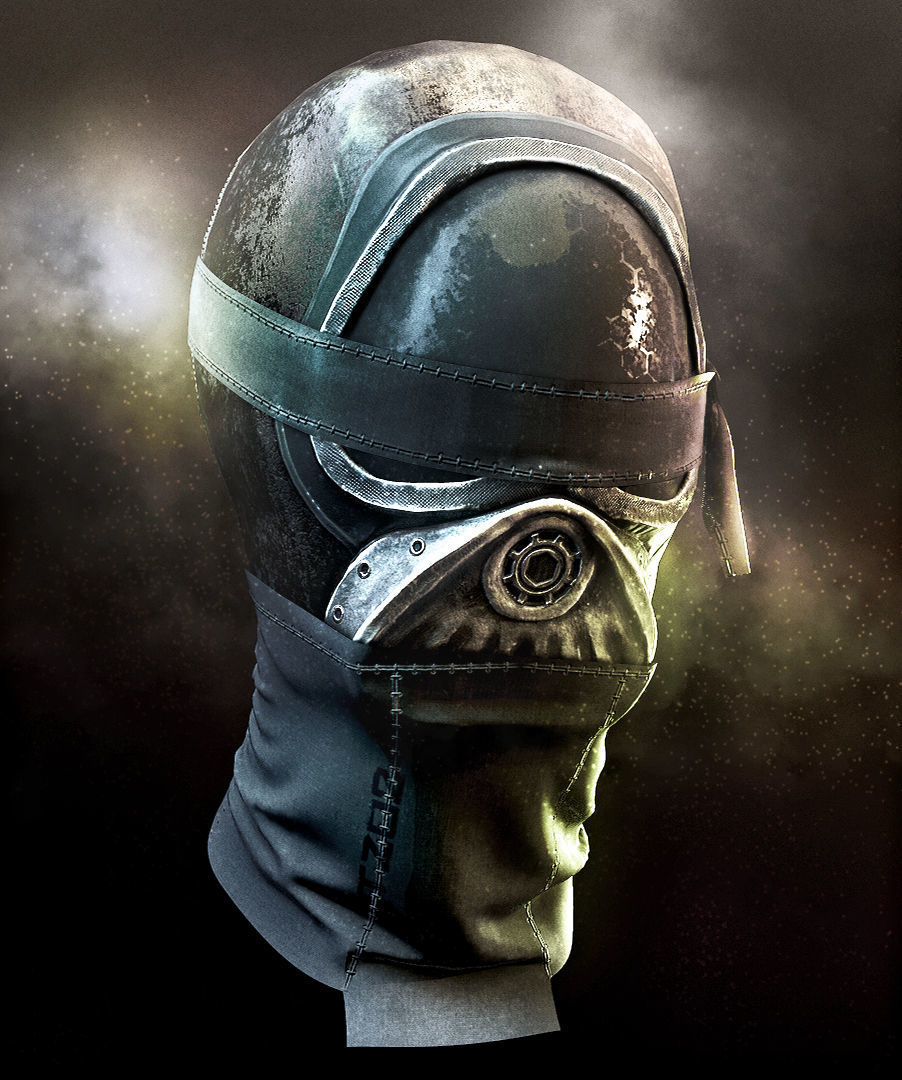 Mask low poly Low-poly 3D model_3