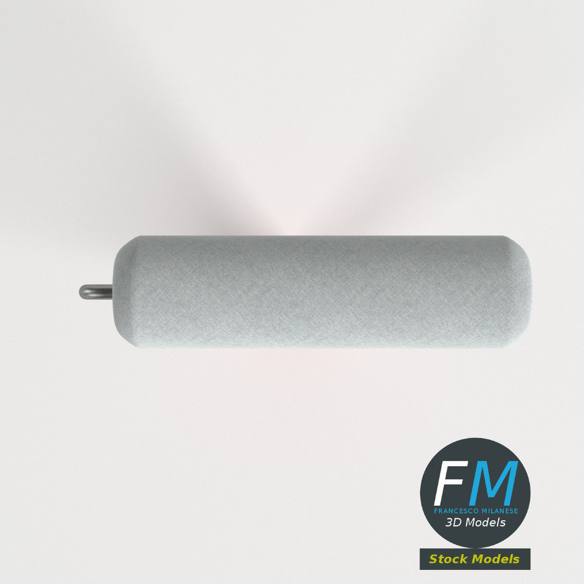 Round roller paint brush 3D model_6