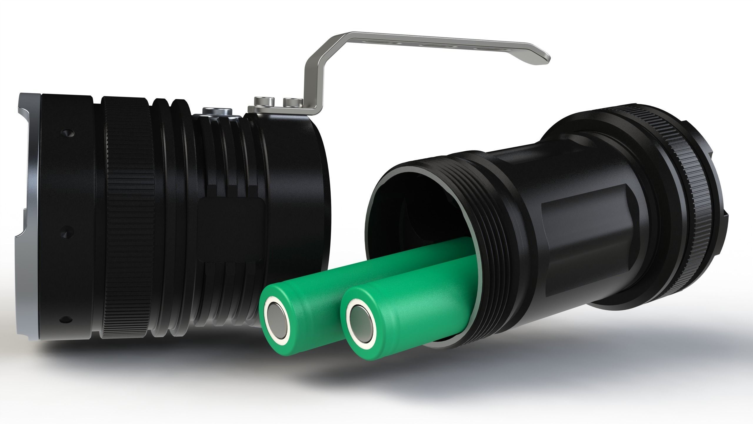 Flashlight camera lens 3D model_8