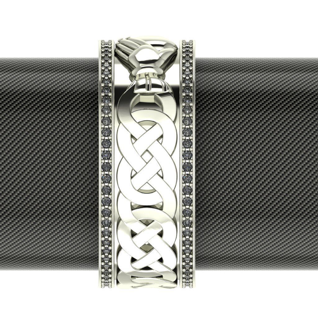 Claddagh ring Heart in hands 3D print model_7