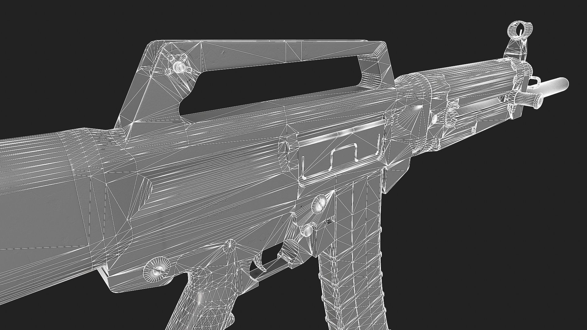 USAS-12 gun Low-poly 3D model_29