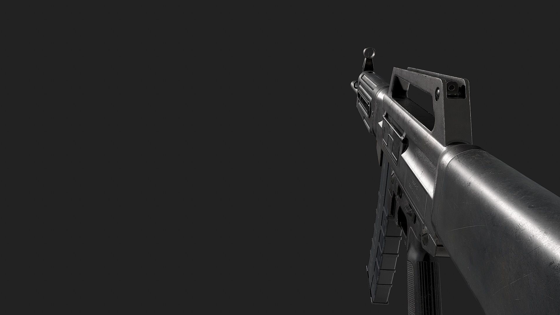 USAS-12 gun Low-poly 3D model_8