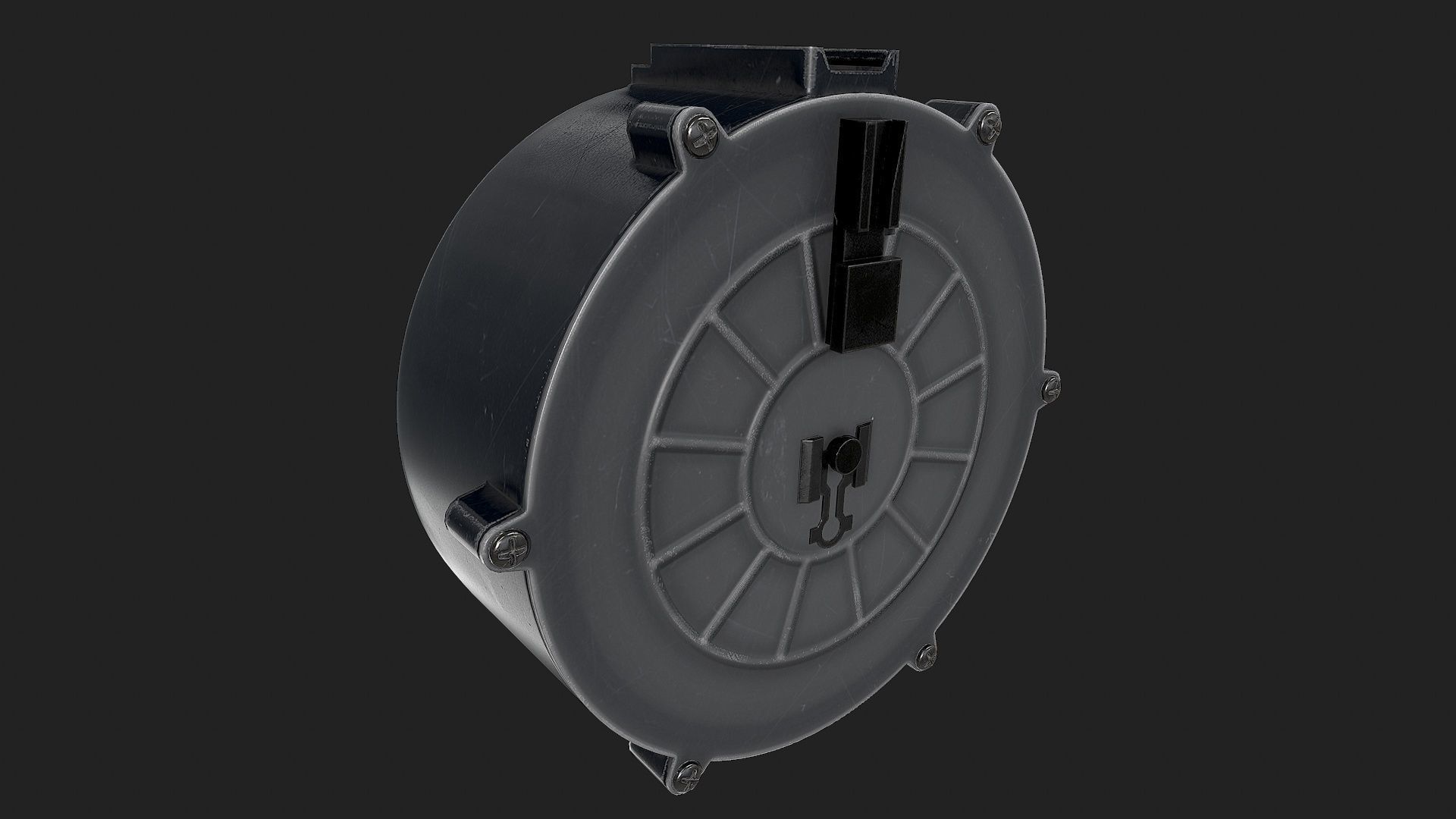 USAS-12 gun Low-poly 3D model_22