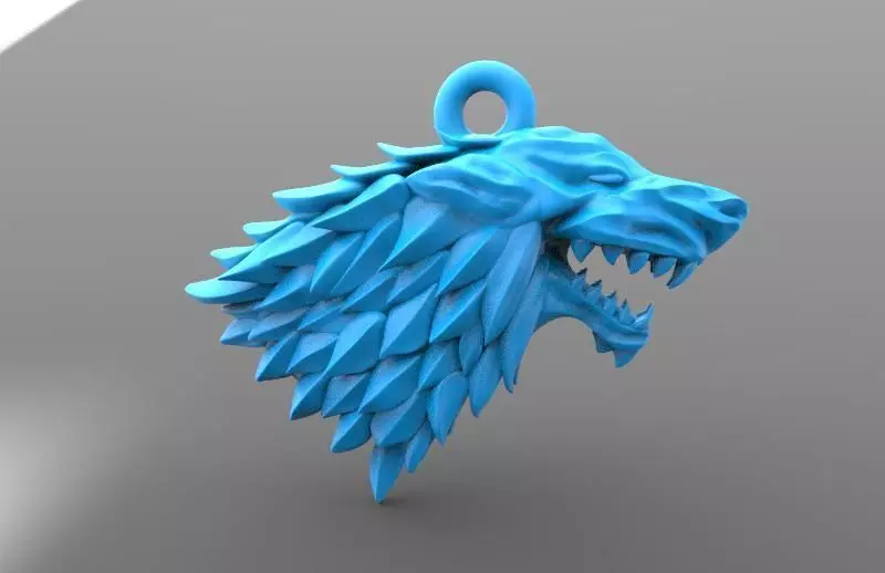 Game of thrones Stark keychain  3D print model_0