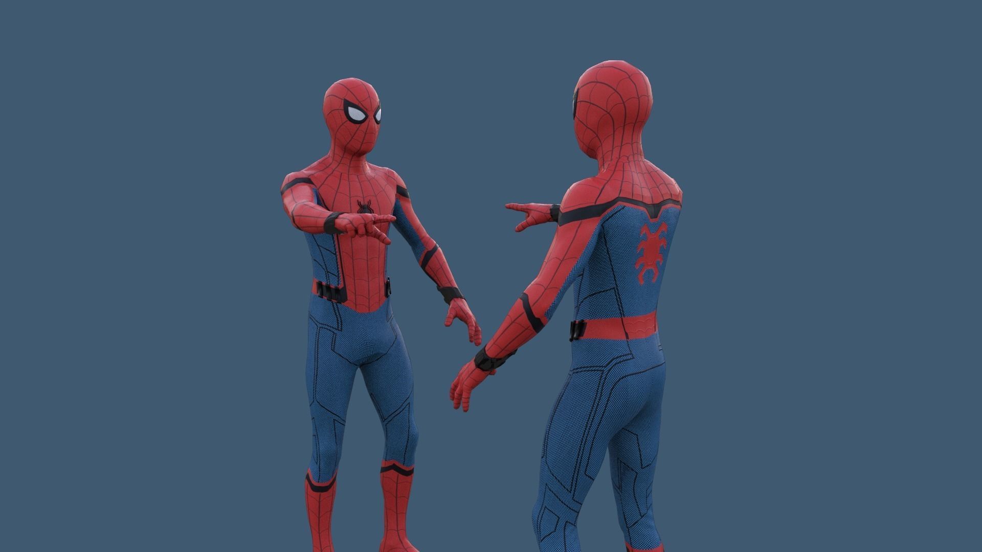 Spider-Man  Homecoming  Low-poly 3D model_1