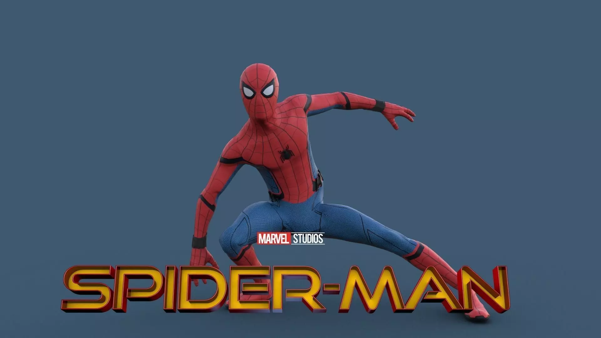 Spider-Man  Homecoming  Low-poly 3D model_0