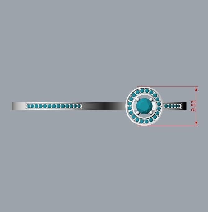 Women Diamond ring design 3dm stl 3D print model 3D print model_14