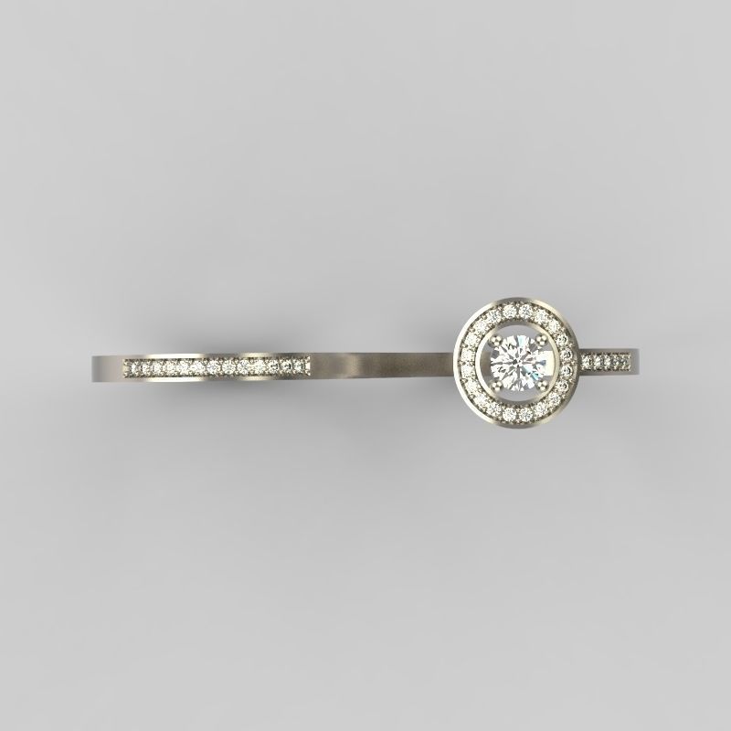 Women Diamond ring design 3dm stl 3D print model 3D print model_4