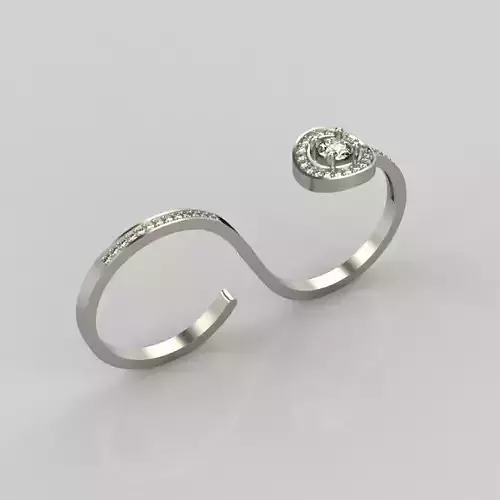 Women Diamond ring design 3dm stl 3D print model