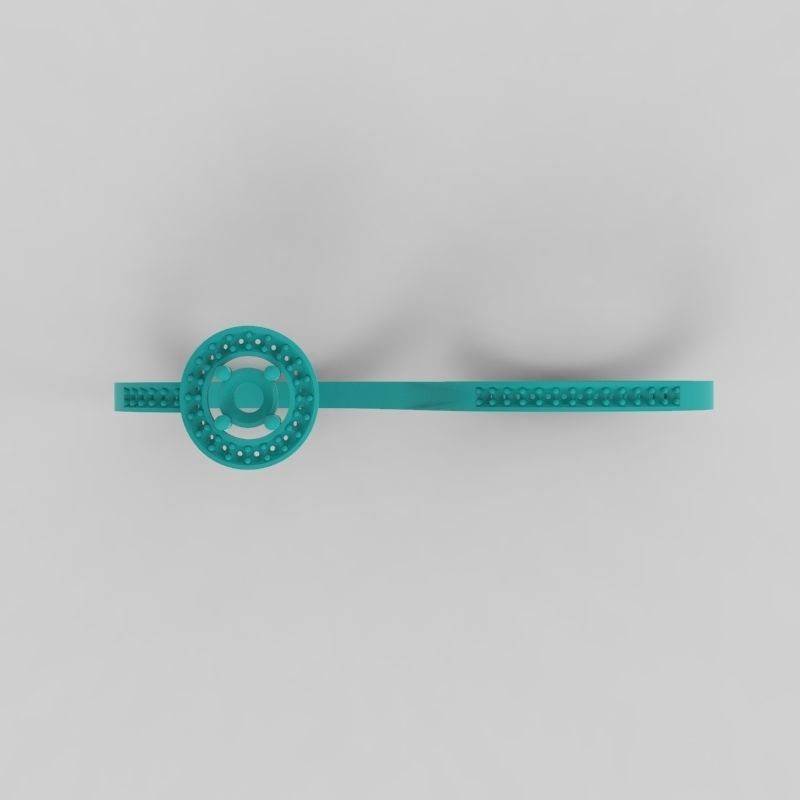 Women Diamond ring design 3dm stl 3D print model 3D print model_12