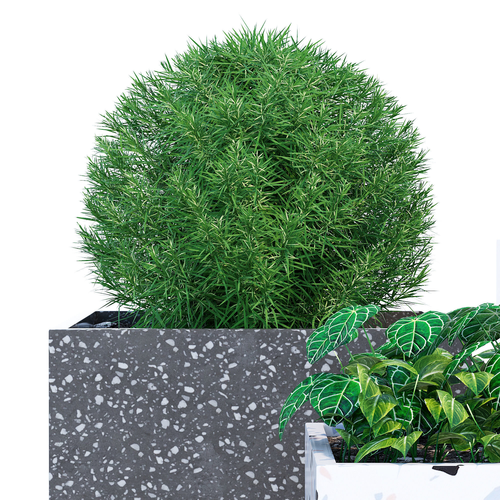 Terrazzo cube 3D model_4