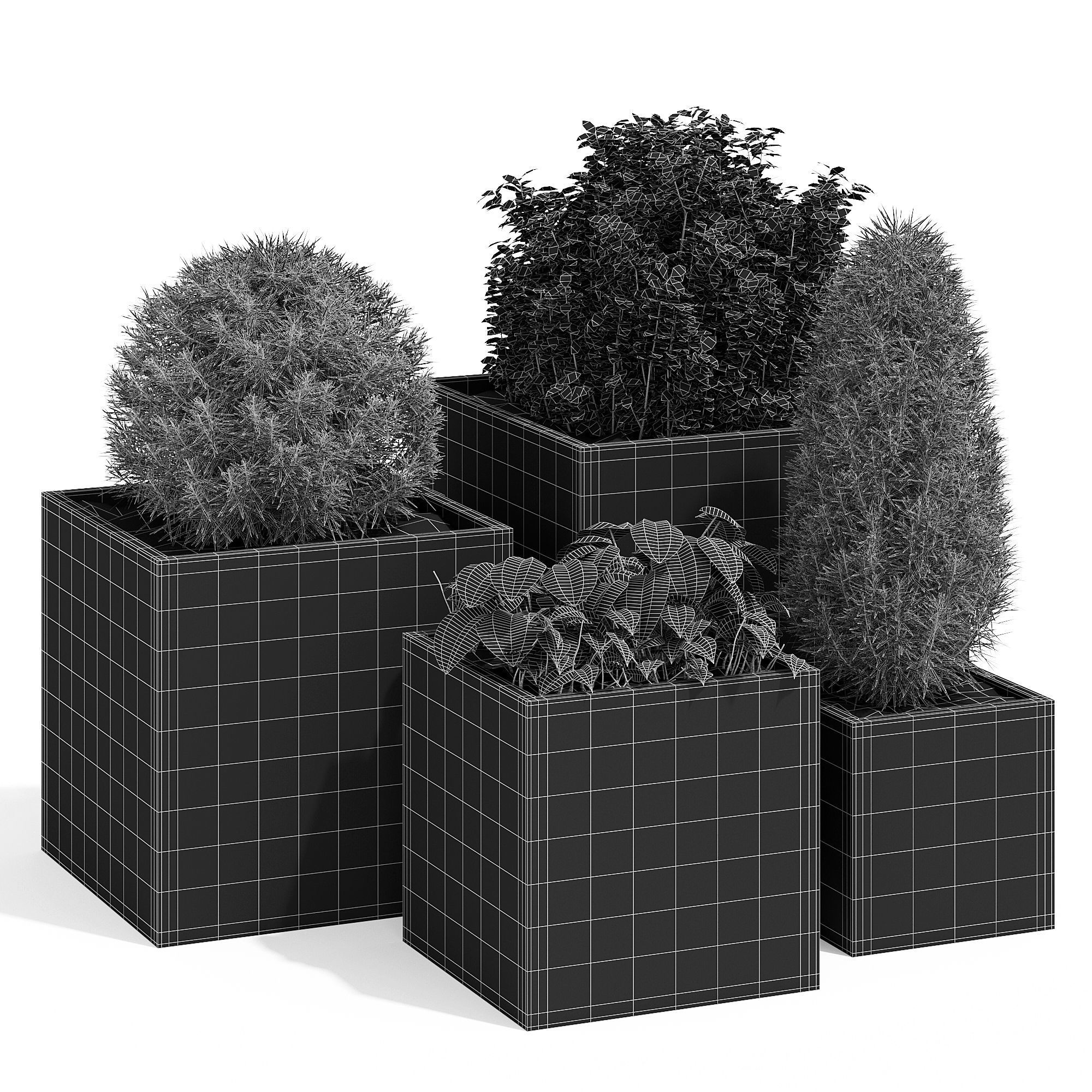 Terrazzo cube 3D model_6