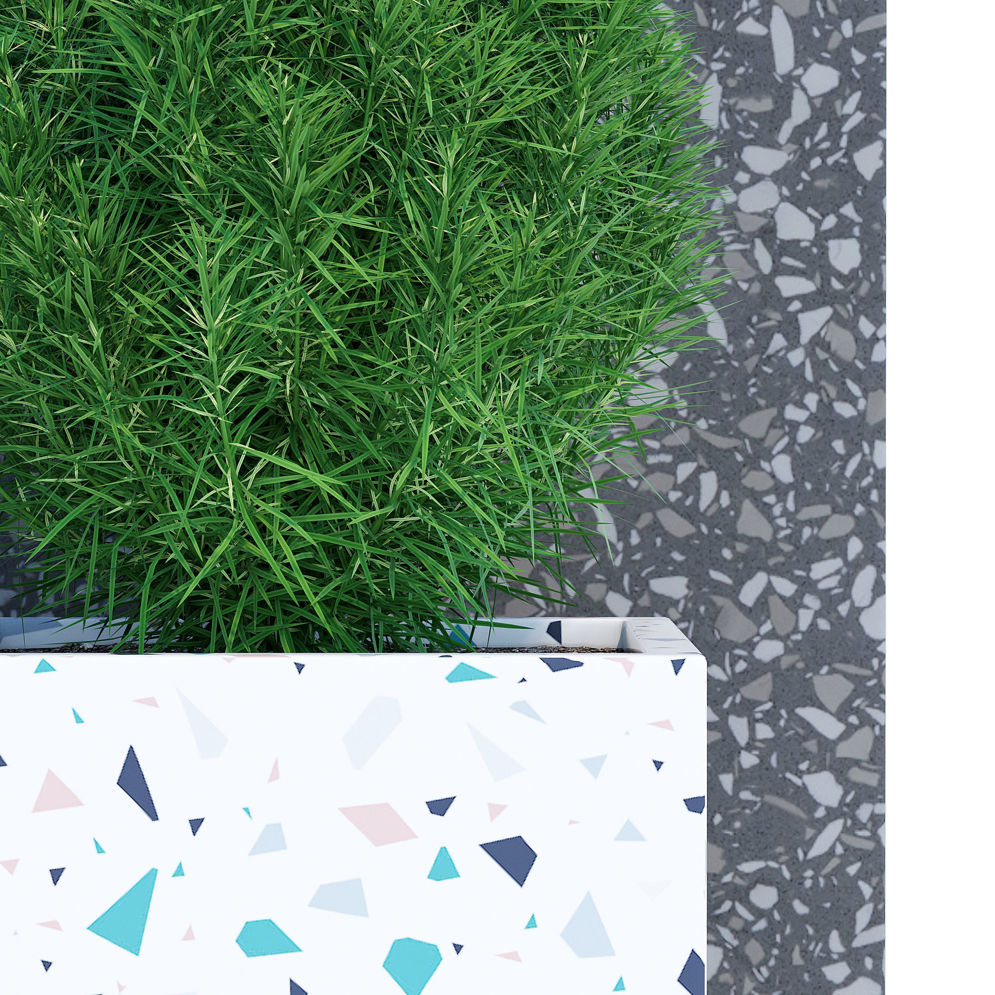 Terrazzo cube 3D model_5