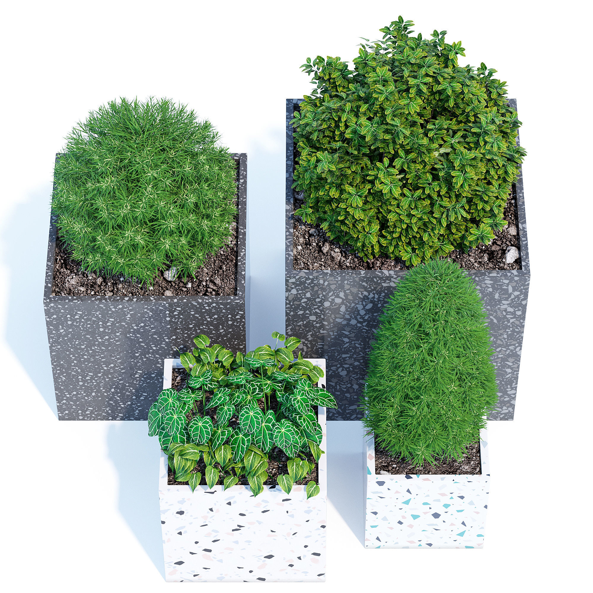 Terrazzo cube 3D model_3