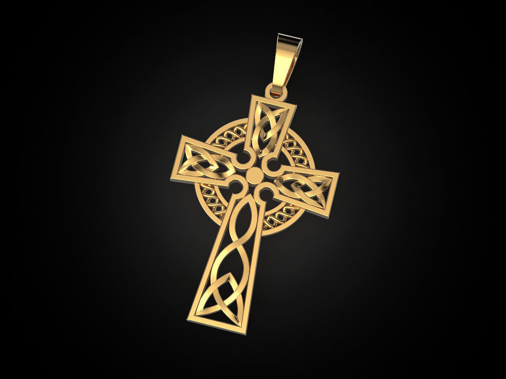 Celtic cross patterns 2 3D print model_3