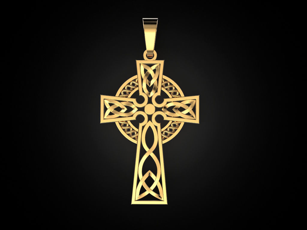 Celtic cross patterns 2 3D print model_4