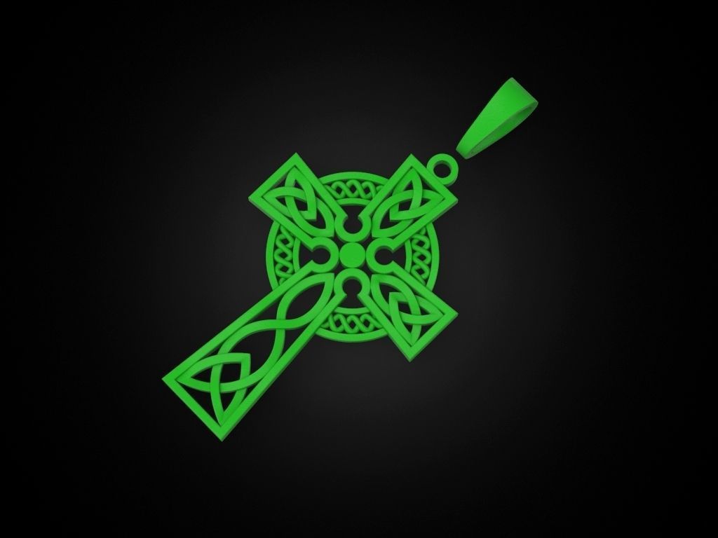 Celtic cross patterns 2 3D print model_6