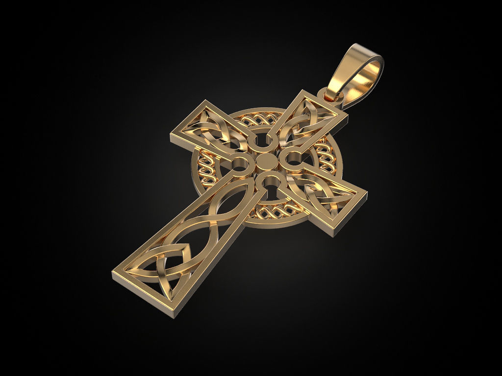 Celtic cross patterns 2 3D print model_5