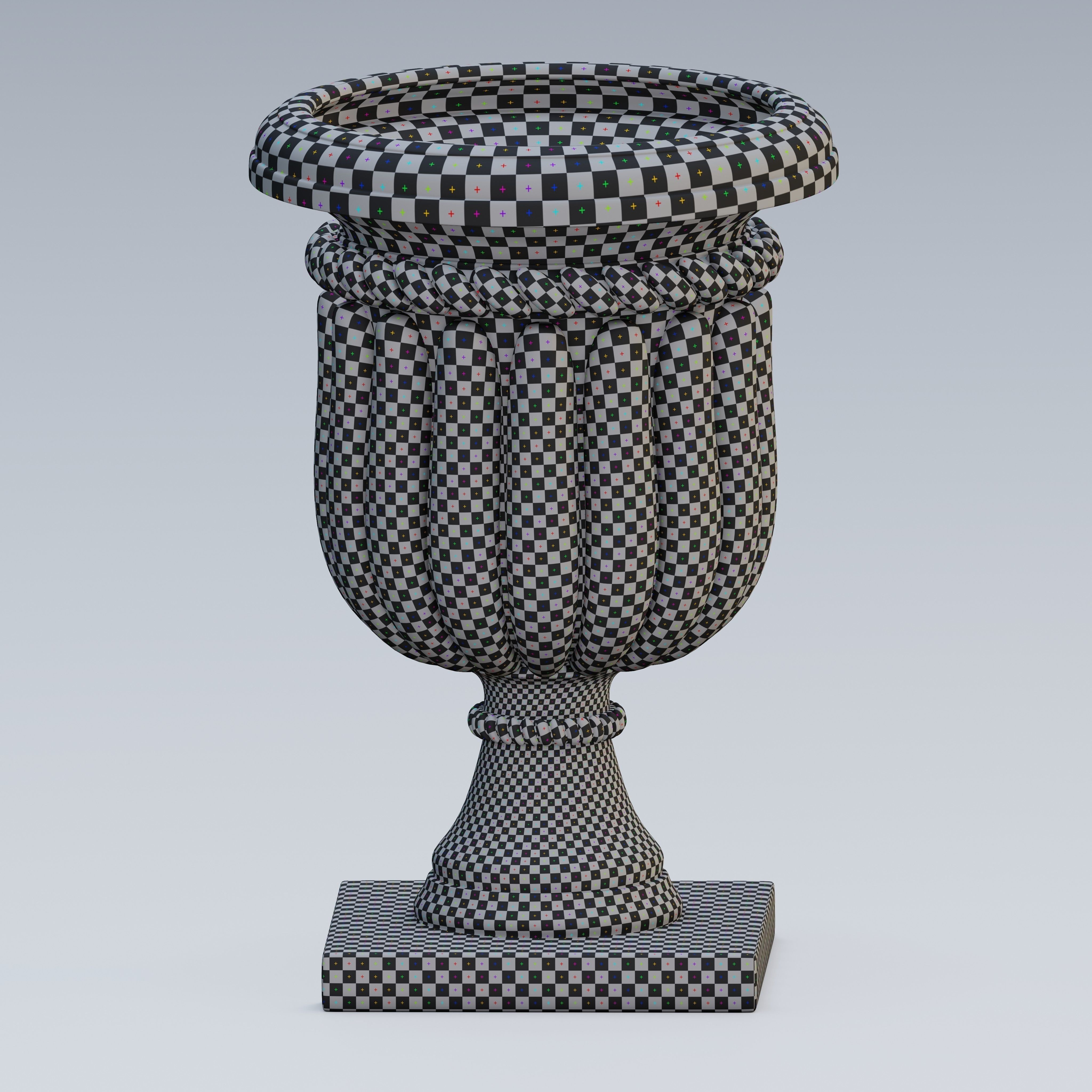 Garden urn planter02 B 3D model_8