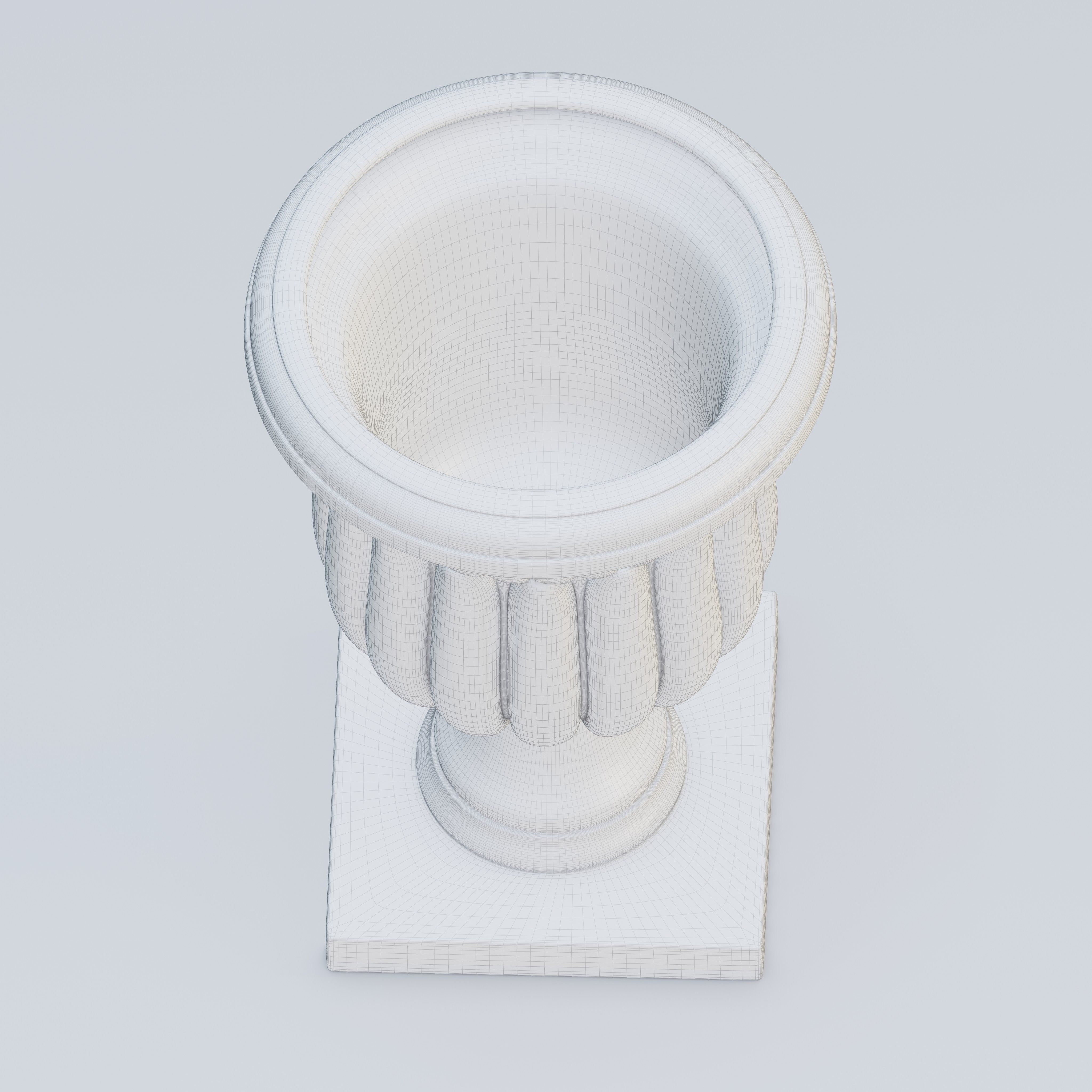 Garden urn planter02 B 3D model_7