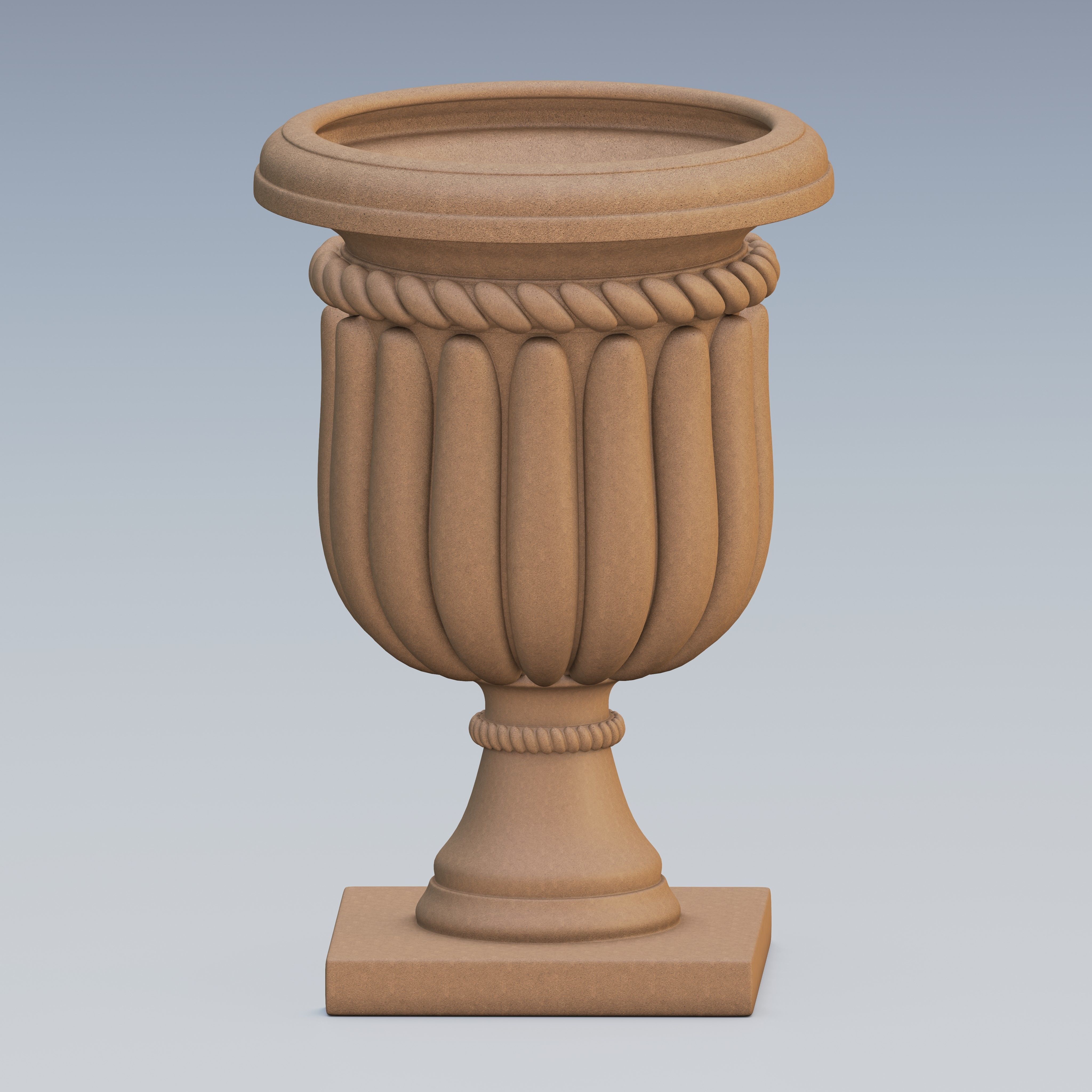 Garden urn planter02 B 3D model_2