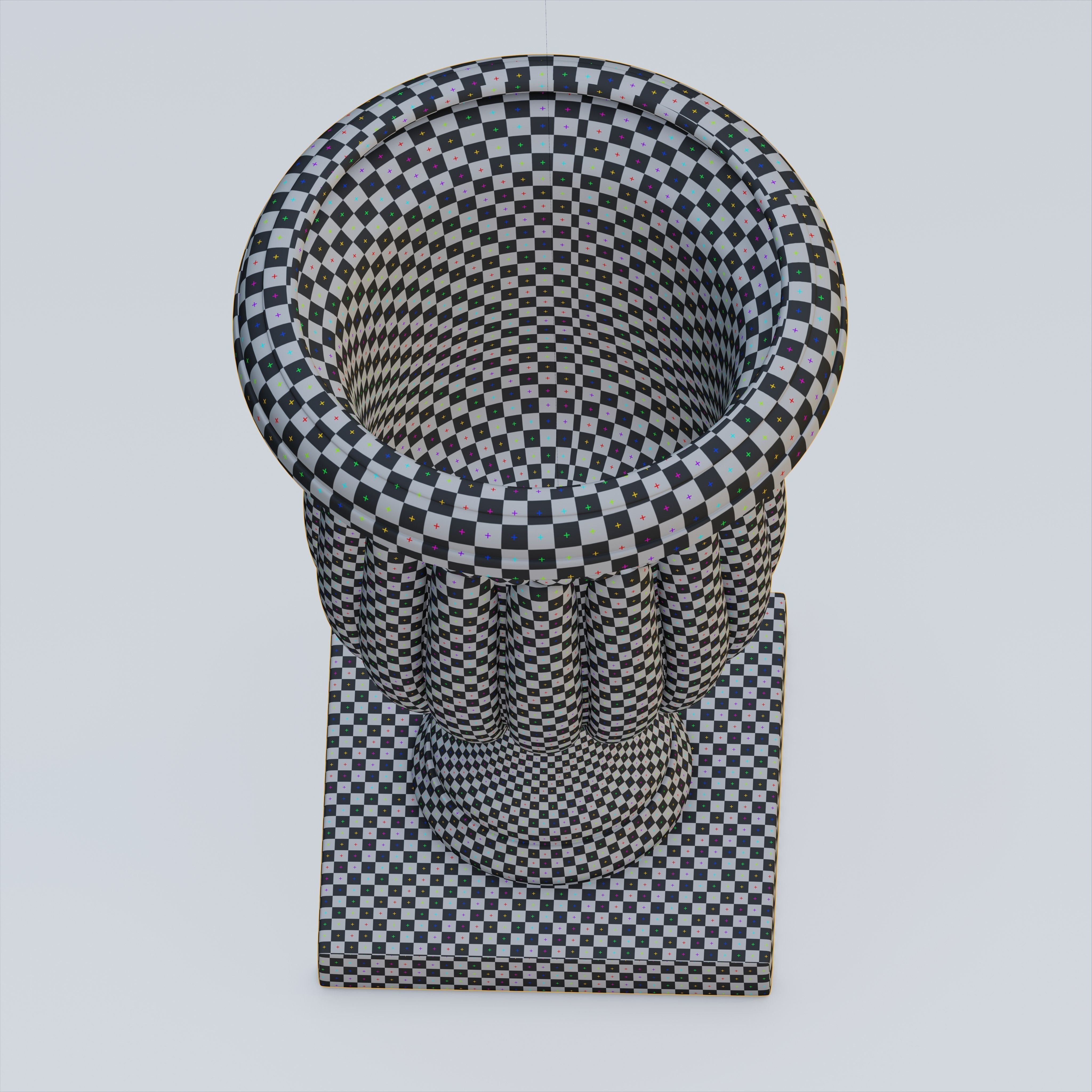 Garden urn planter02 B 3D model_9