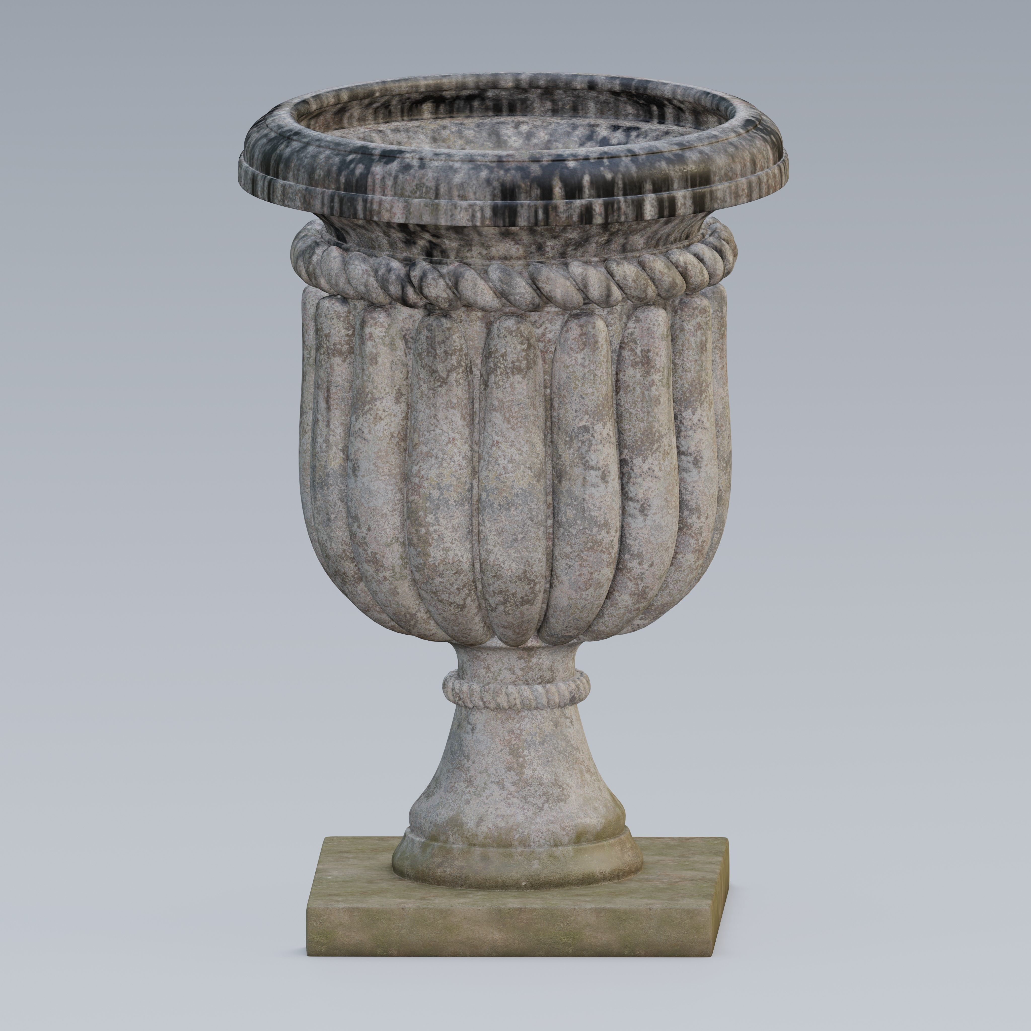 Garden urn planter02 B 3D model_4