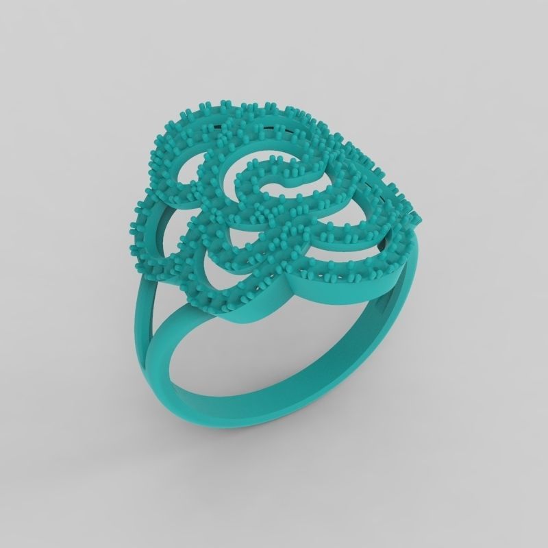 Women Diamond ring design 6 3dm stl 3D print model 3D print model_13