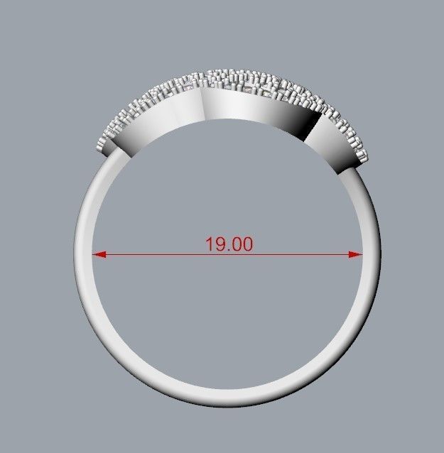 Women Diamond ring design 6 3dm stl 3D print model 3D print model_16