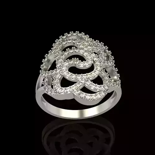 Women Diamond ring design 6 3dm stl 3D print model
