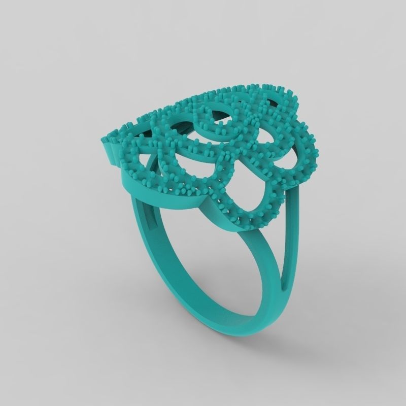 Women Diamond ring design 6 3dm stl 3D print model 3D print model_11