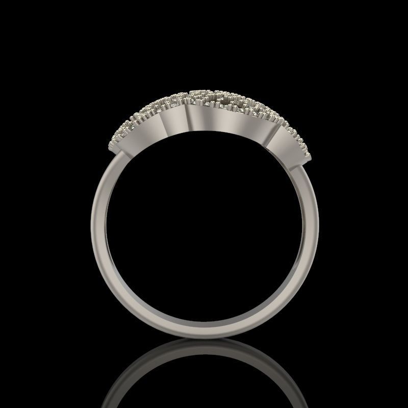 Women Diamond ring design 6 3dm stl 3D print model 3D print model_2