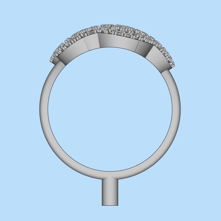 Women Diamond ring design 6 3dm stl 3D print model 3D print model_26