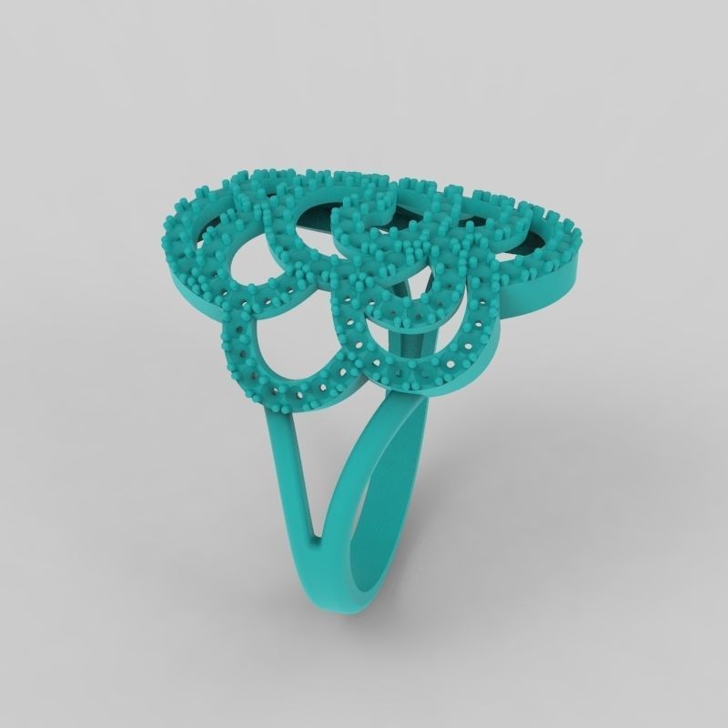 Women Diamond ring design 6 3dm stl 3D print model 3D print model_12