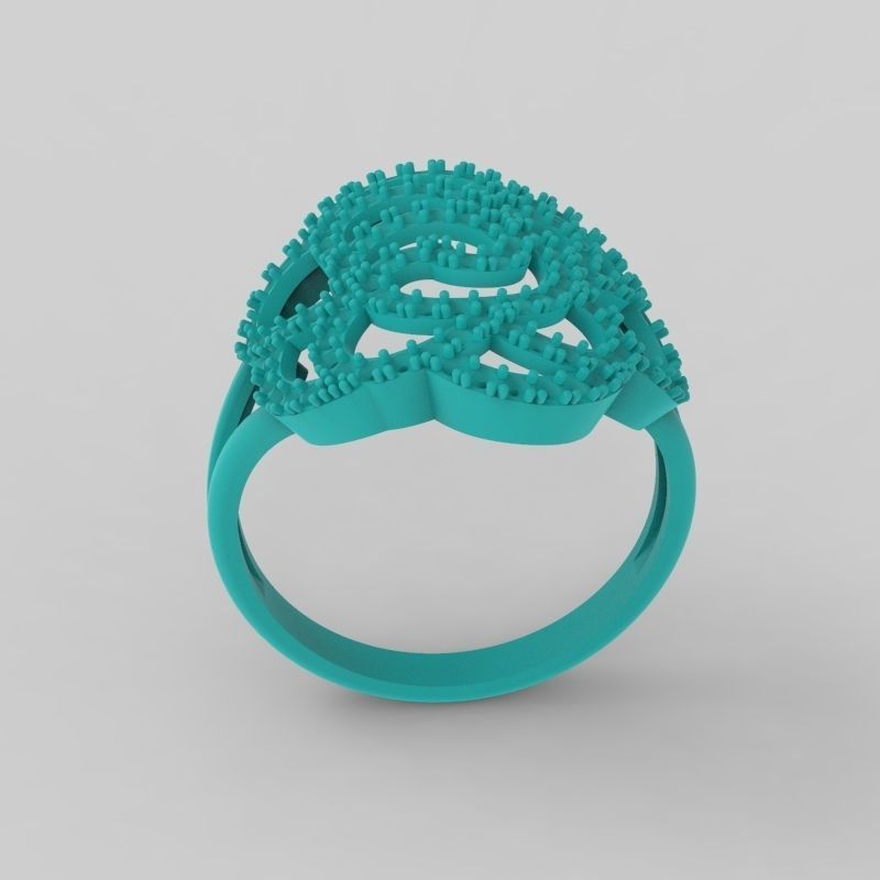 Women Diamond ring design 6 3dm stl 3D print model 3D print model_10