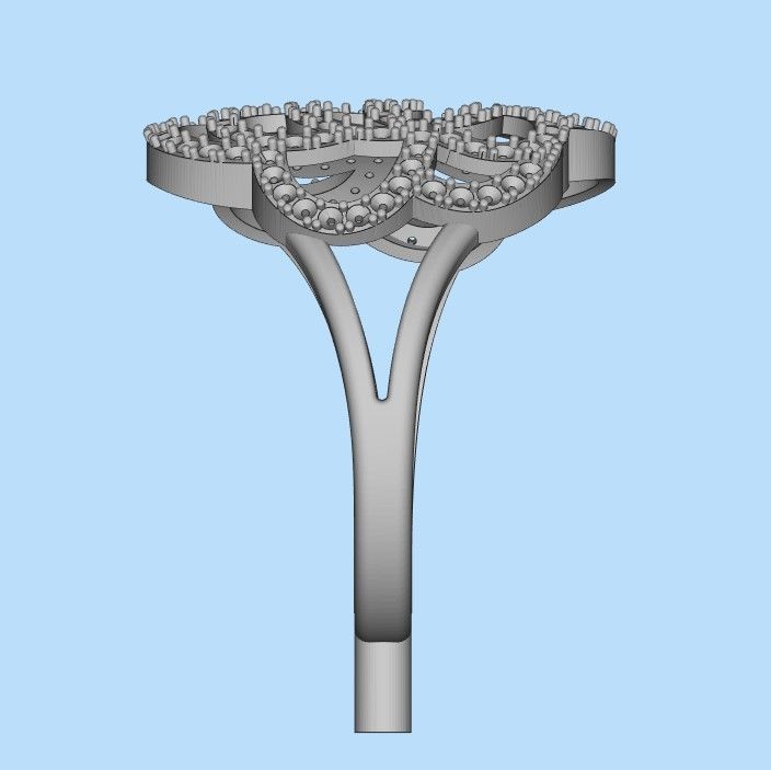 Women Diamond ring design 6 3dm stl 3D print model 3D print model_27