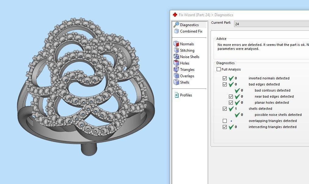 Women Diamond ring design 6 3dm stl 3D print model 3D print model_19