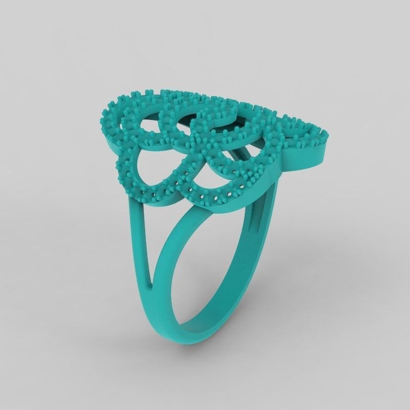 Women Diamond ring design 6 3dm stl 3D print model 3D print model_9