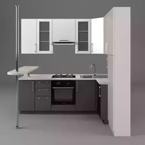 Kitchen with cabinets and appliances