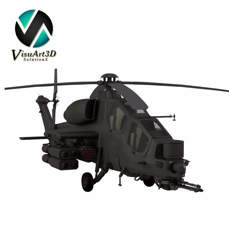 Helicopter A129 Mangusta 3D model_0