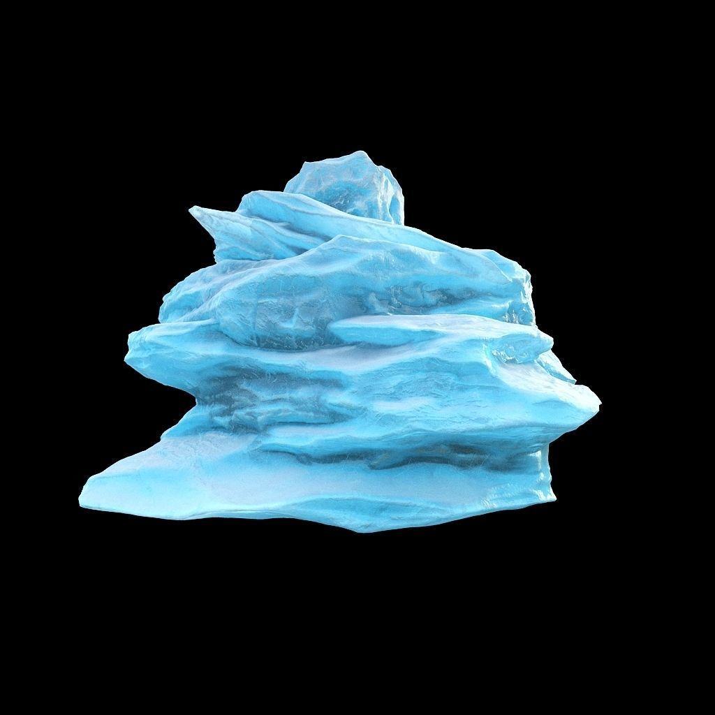 Photorealistic V-Ray render ready Iceberg kit  Low-poly 3D model_5