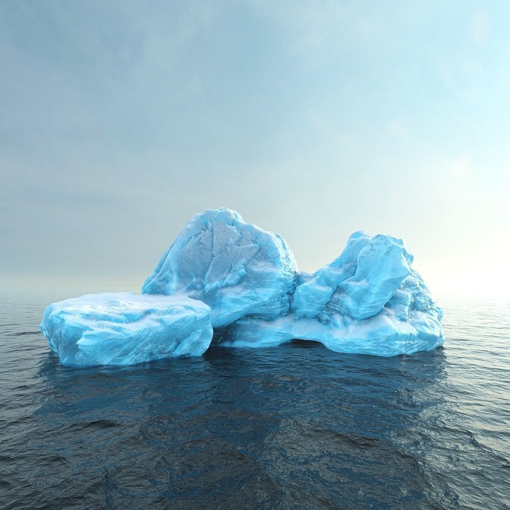 Photorealistic V-Ray render ready Iceberg kit  Low-poly 3D model_3