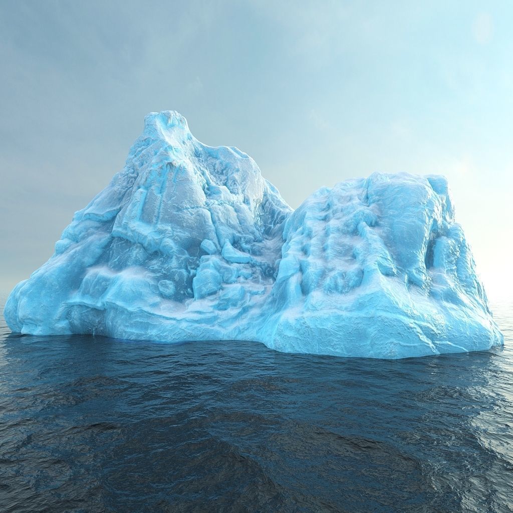 Photorealistic V-Ray render ready Iceberg kit  Low-poly 3D model_2