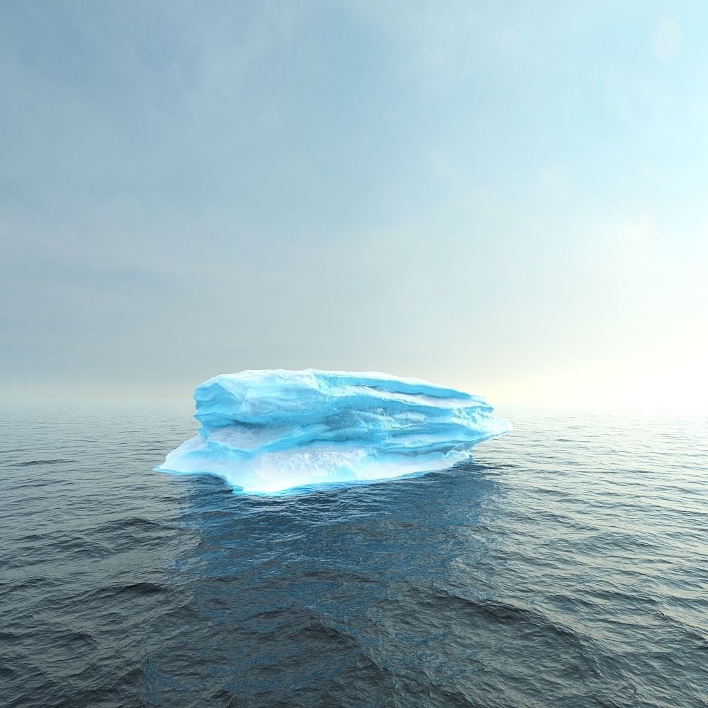 Photorealistic V-Ray render ready Iceberg kit  Low-poly 3D model_4