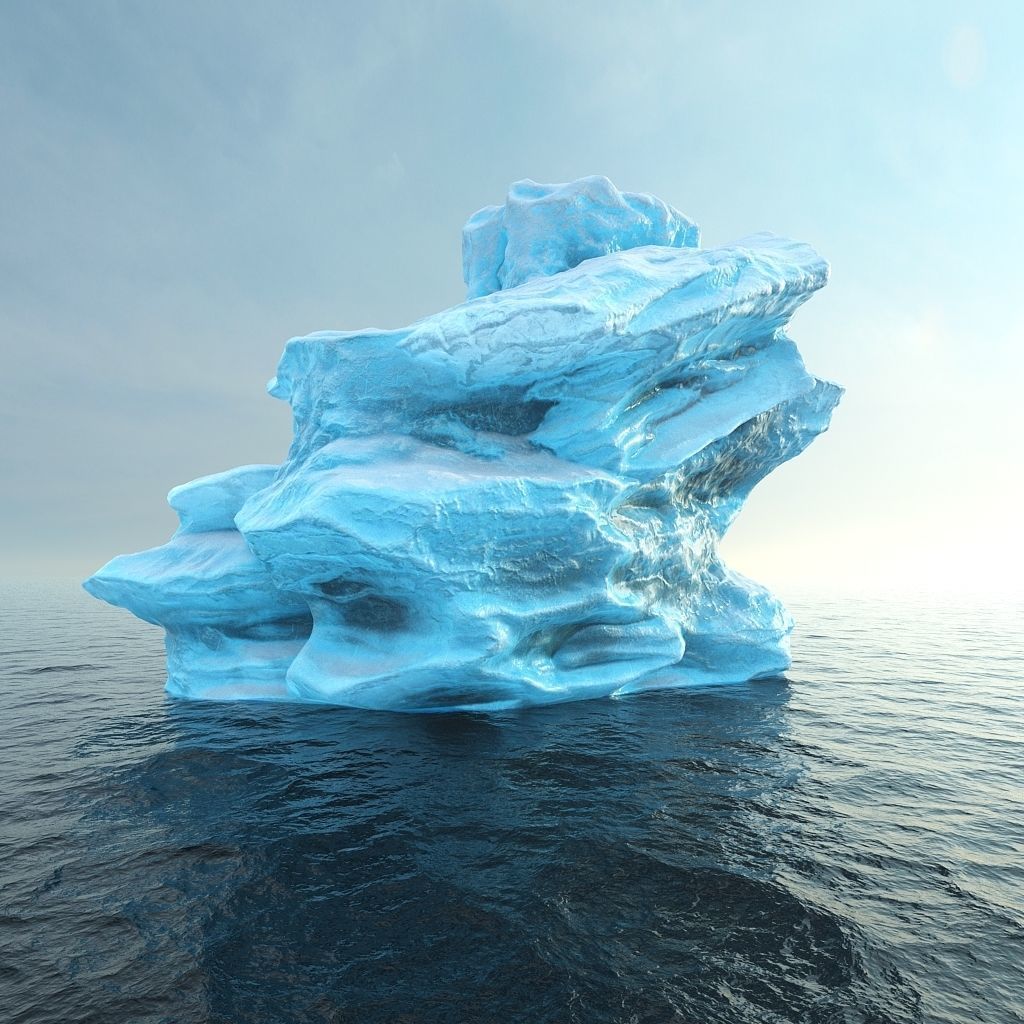 Photorealistic V-Ray render ready Iceberg kit  Low-poly 3D model_1