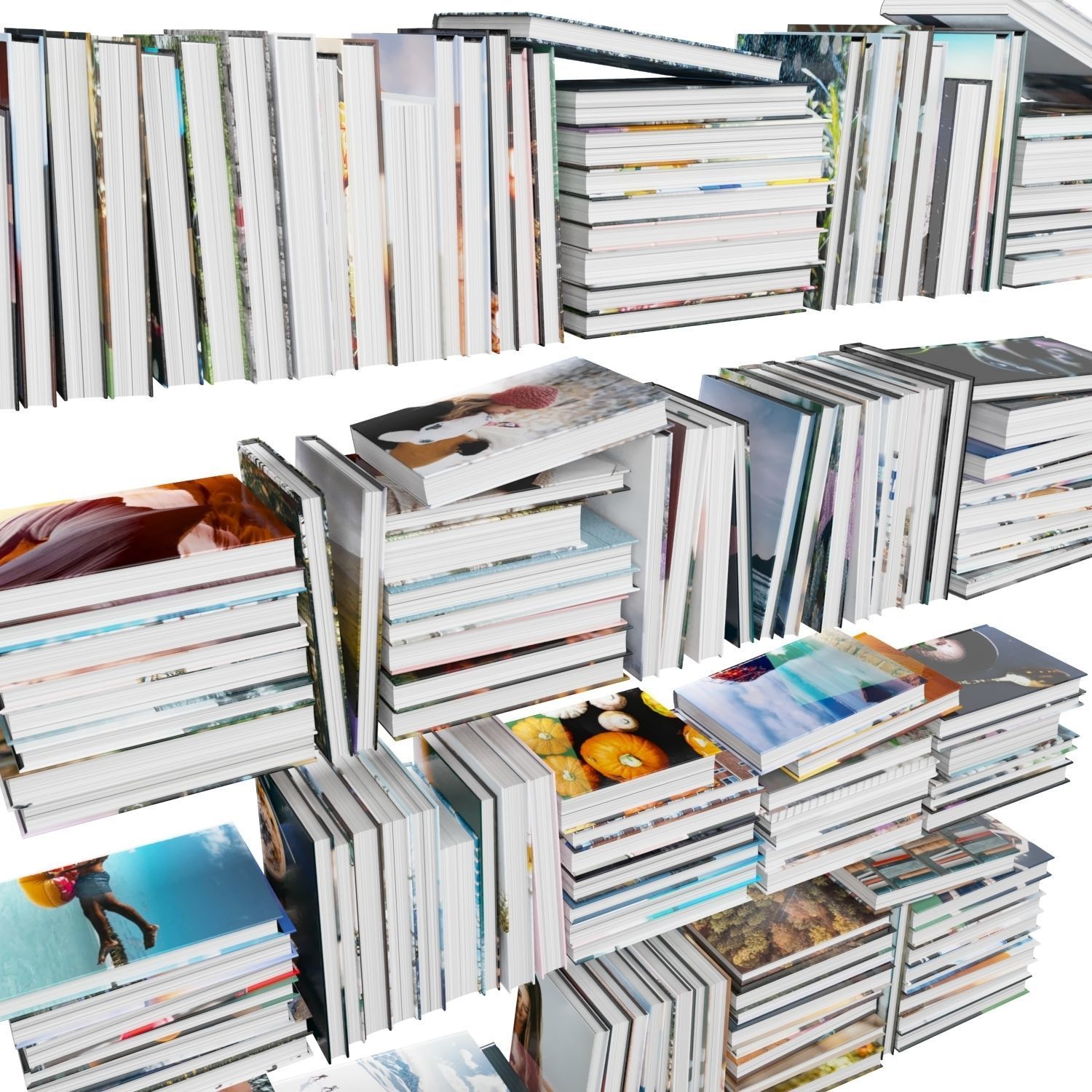 Books 150 pieces 1-4-2 Low-poly 3D model_8